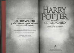 Harry Potter and The Cursed Child 2016 First Printing 1st Ed Hardcover & DJ MINT