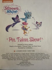 Vintage A Little Golden Book Shimmer And Shine Pet Talent Show! 2017 #6181