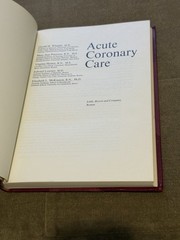 1972 Acute Coronary Care by Gerald H. Whipple, et al. Hardcover Medical Book
