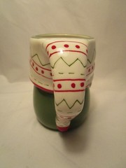 POTTERY BARN Christmas Sweater Ceramic Gnome Shaped Mug 12oz