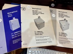 ORIG Westinghouse DRYER Service Manual SET 69SE-1008 -1 -2 27 commercial dryers