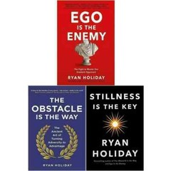 Ryan Holiday 3 Books Set- Ego is Enemy, Obstacle, Stillness Is the Key Paperback