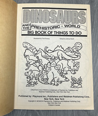 Dinosaurs Prehistoric World Coloring Activity Boom 1993 Vintage READ