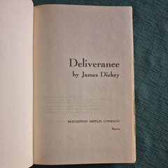 Deliverance by James Dickey, First Book Club Edition (hardcover 1970)VG+/VG