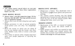 1985 Honda ATC200X Owner’s Manual 71 Pages