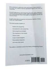 Donald Featherstone’s Solo Wargaming 2009 Paperback Edited by John Curry
