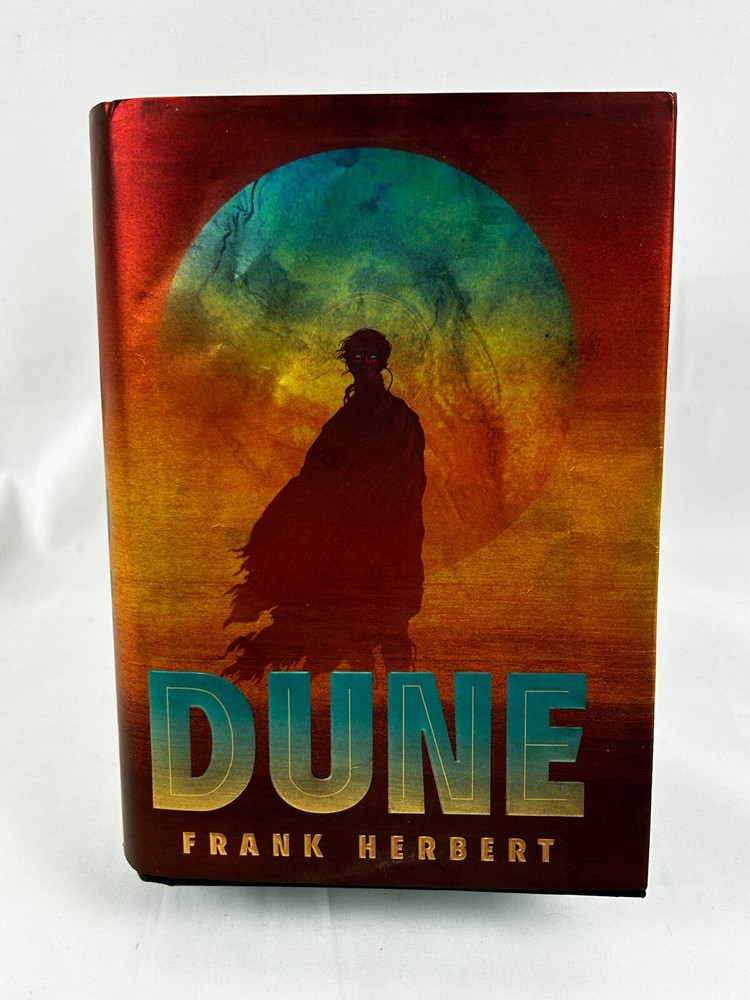 DUNE by Frank Herbert Deluxe Hardcover Dust Jacket Poster Stained Edges