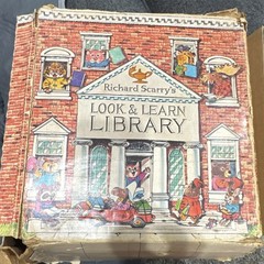 Richard Scarry Look & Learn Library Box Set Hardcover Illustrated 4 Book Set