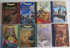 LOT OF 38 DIFFERENT CLASSIC STARTS HARDCOVER BOOKS CHILDREN NOVELS HOME SCHOOL