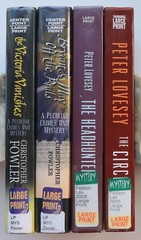 Lot of 4 Large Print Suspense Hardback Bks by Christopher Fowler & Peter Lovesey