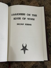 Brian Keene Darkness On The Edge Of Town Signed Number Clamshell Illustrated