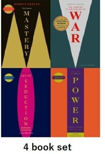 New: Concise 48 Laws Power, Seduction, Mastery, War -4 Books Set 'SHIP FROM USA’