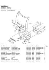 KUBOTA LA1065A FRONT LOADER ILLUSTRATED PARTS LIST MANUAL – WIRE BIND – COVERED