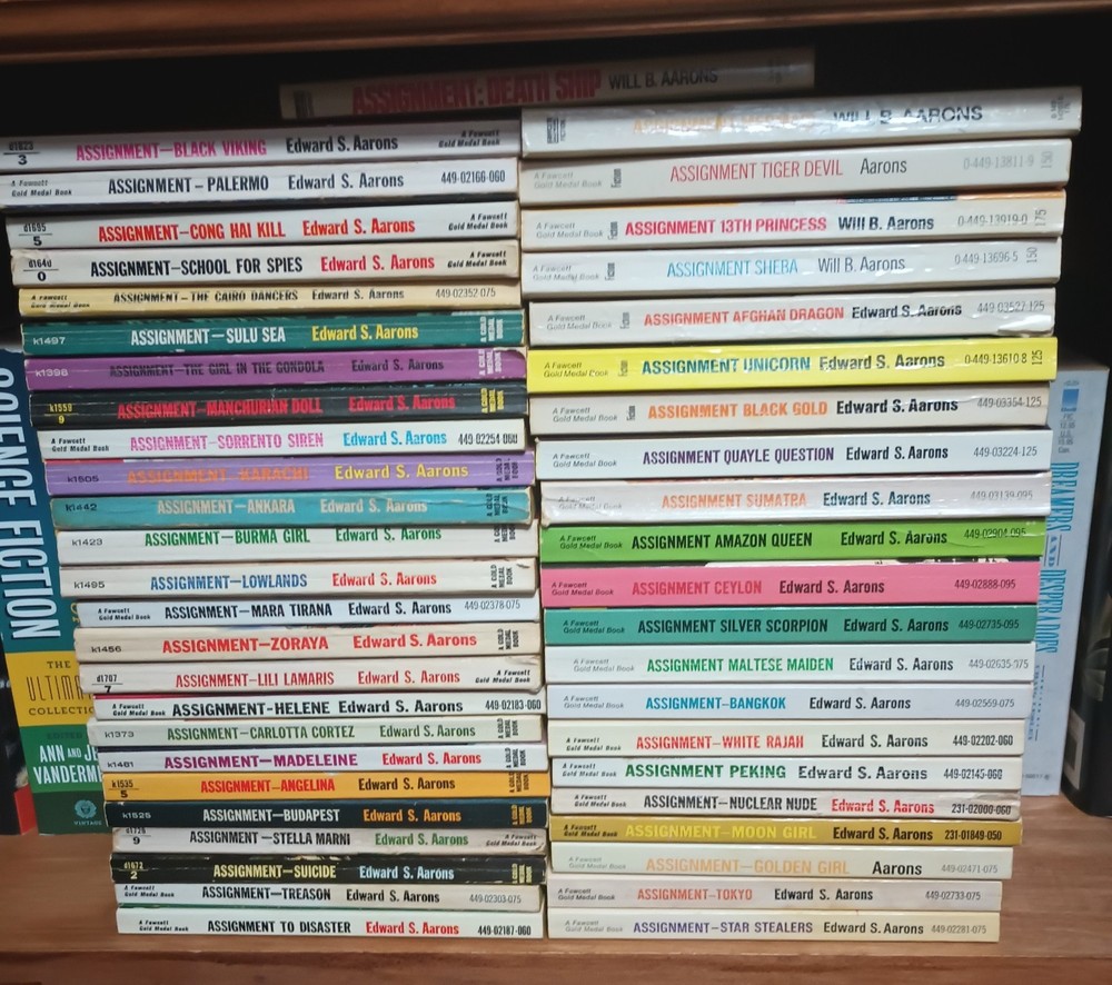 Edward S. Aarons Lot of 47 Assignment / Sam Durell Vintage Paperbacks Espionage