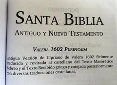 Valera 1602 Purificada Santa Biblia, 14-pt font (9.5 x 7 x 1.5) – Burgundy