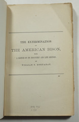 The Extermination of the American Bison 1889 Hornaday 1st Edition Buffalo