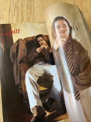 1993 L’UOMO Vogue Italian magazine Men’s Fashion Style Book Brad Pitt Photo