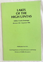 lotof 4 Lakes of the High Uintas Utah Several River and Creek Drainage see below