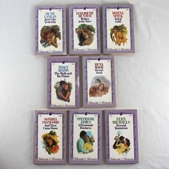 Silhouette Romance Novels Lot of 35 Books Vintage 1981 Purple Cover