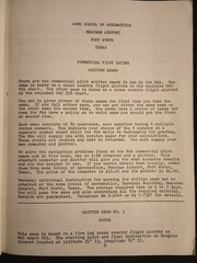 Commercial Pilot CAA Exams 1960 with Maps Acme School of Aeronautics