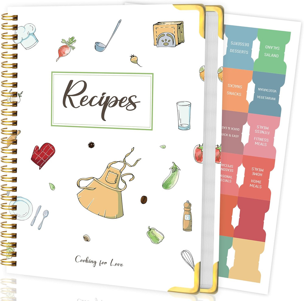 Recipe Book to Write in Your Own Recipes, Blank Cookbook with 175 Pages for Fami