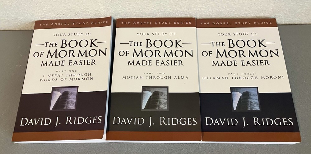Book of Mormon Made Easier 3 Volume Set Complete David J Ridges Clean!