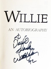 WILLIE NELSON SIGNED – JSA Certified – Willie: An Autobiography, 1st/1st w mylar