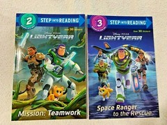 ✔ 2 LIGHTYEAR Step into Reading Books Step 2 & 3 Mission Teamwork & Space Ranger