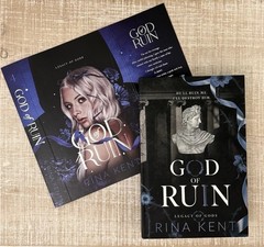God of Ruin by Rina Kent w/OOP Discreet Hardback Book Legacy of Gods