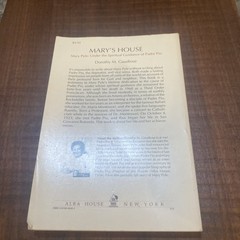MARY’S HOUSE Dorothy M. Gaudiose SIGNED – MARY PYLE, PADRE PIO, FRANCISCAN NUN