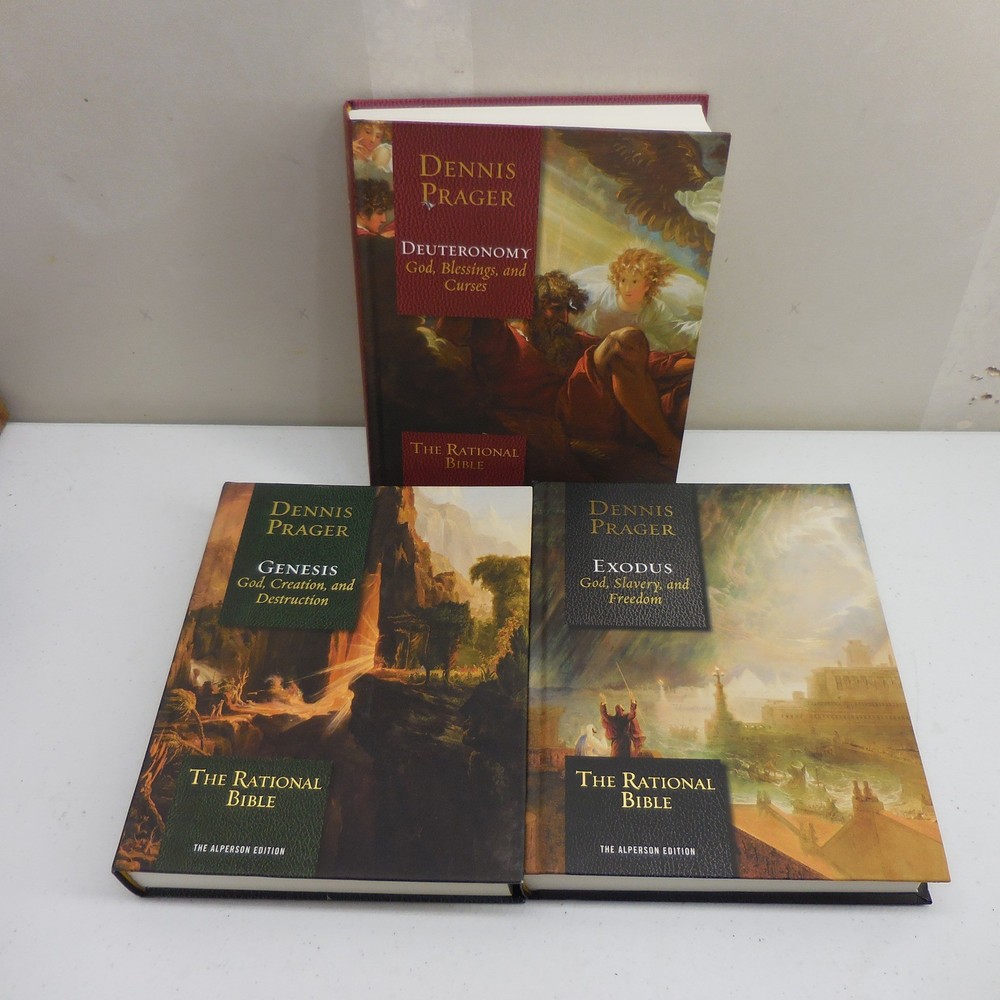 Dennis Prager The Rational Bible 3-Book Hardcover Set Genesis Exodus Deuteronomy