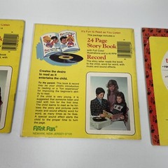 Vintage Lot (7) Book & Hear Record Books OZ, Yogi, Little Engine 45 RPM *READ*