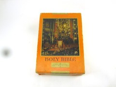 Holy Bible Papal Edition 1952 Leather Bound Book With Box, Please See Photos