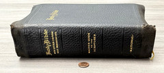 National KJV Bible 1939 Master Guide; Black GENUINE Leather; Indexed; Red Letter
