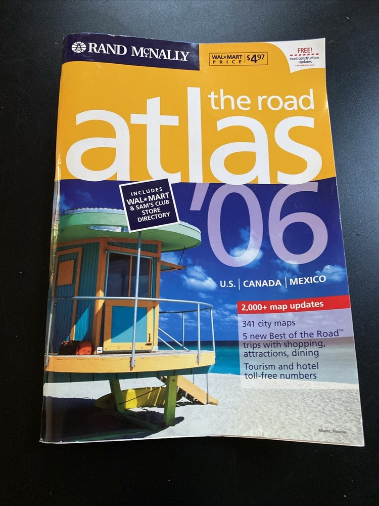 Rand McNally The Road Atlas 2006 US Mexico Canada Maps Walmart Locations Large