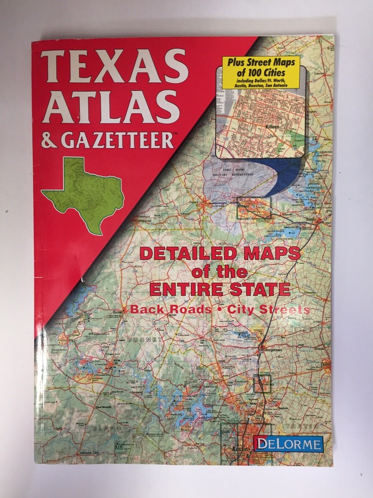 Texas Atlas & Gazetteer Delorme 1995 – 168 Pages – First Edition