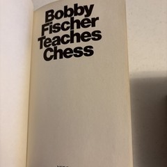 Bobby Fischer Teaches Chess Hardcover Xerox 1966 fourth printing