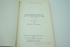 The Inspectors General of the United States Army 1777-1903, David A. Clary, PB