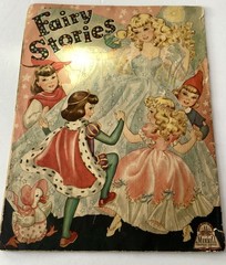 1940s Vintage Linen Children’s Books Lot of 5 Whitman, Saalfield, Etc GRAPHICS!