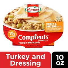 Turkey & Dressing Microwave Trays – 20g Protein per Serving – 6 Pack of 10 oz