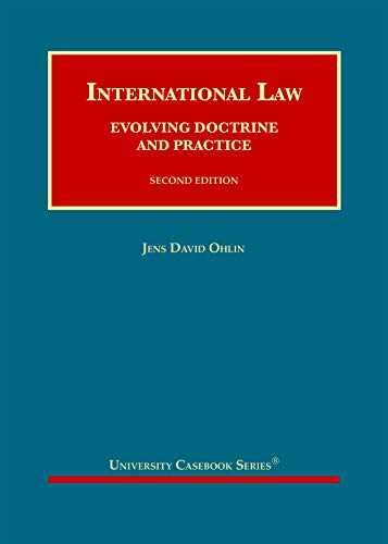 International Law: Evolving Doctrine and – Hardcover, by Ohlin Jens – Acceptable