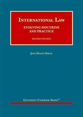 International Law: Evolving Doctrine and – Hardcover, by Ohlin Jens – Acceptable