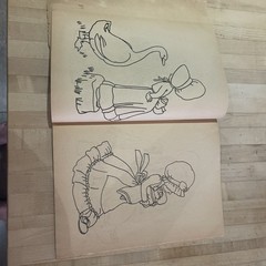 Holly Hobbie Nature Friend Coloring Book Vtg Aged Pages 1976 Slightly Distressed