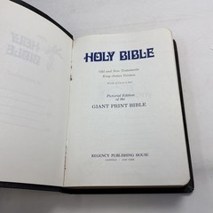 1973 NEW Regency Holy Bible KJV Giant Print Red Letter Edition Black CLEAN