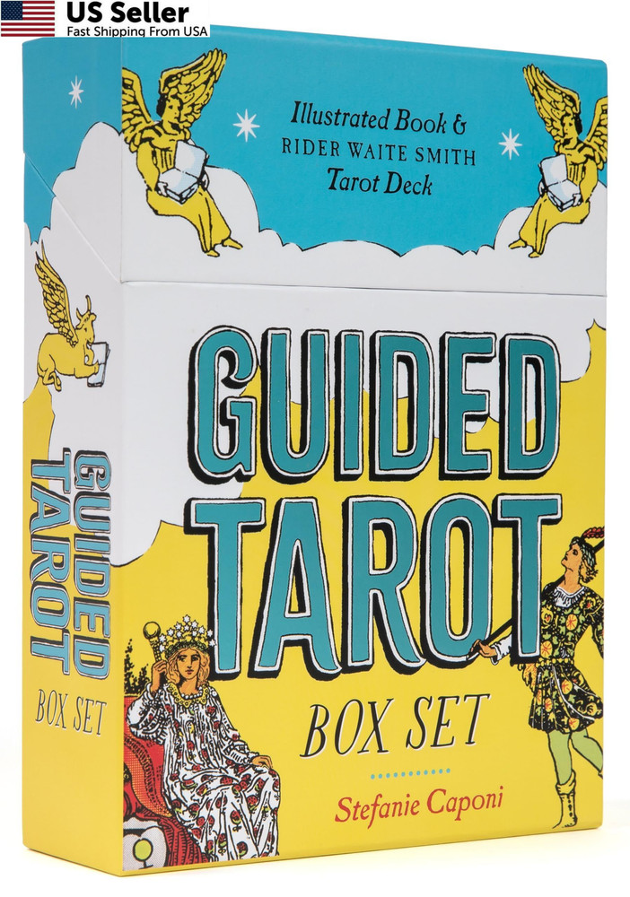 Guided Tarot Box Set: Illustrated Book & Rider Waite Smith Multicolor