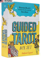 Guided Tarot Box Set: Illustrated Book & Rider Waite Smith Multicolor