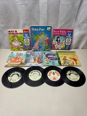 7 Vintage Children’s Records with Books plus 4 additional Records 45 RPM