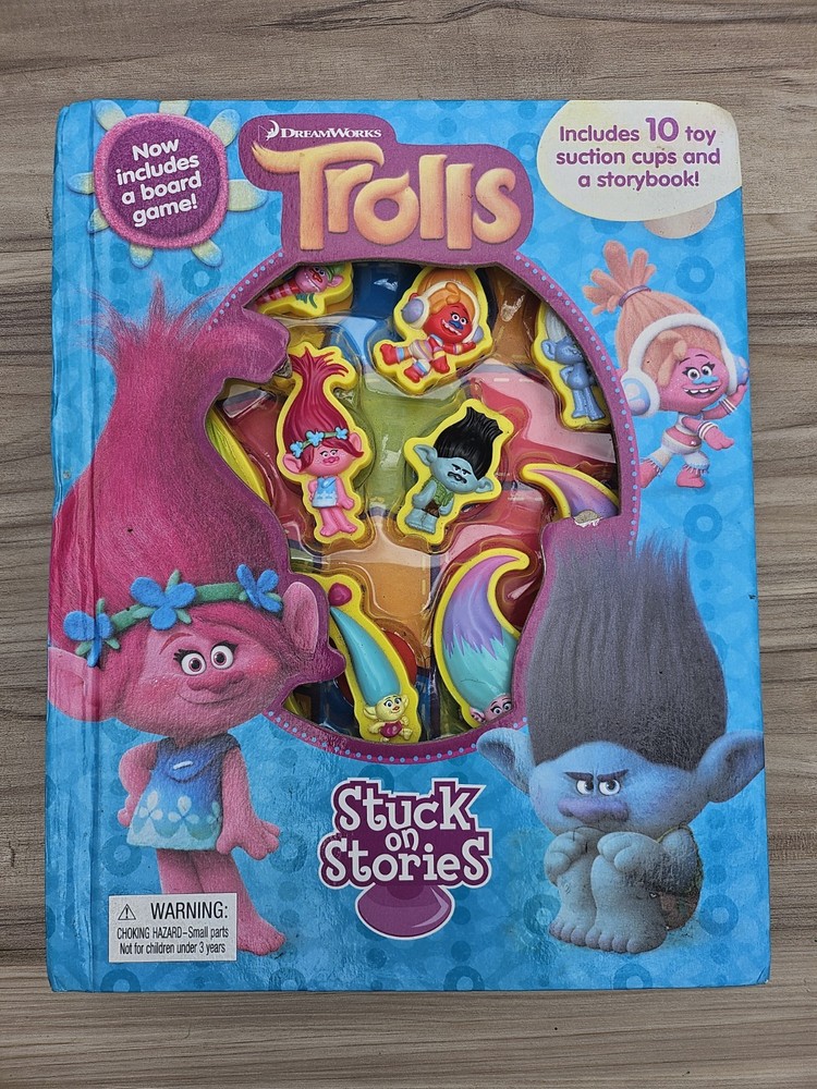 Dreamworks Trolls Stuck On Stories Book Fun Girls 3-9 Magnet Book