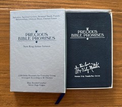Precious Bible Promises NKJV Jim Tammy Bakker Blue Leather Thomas Nelson Box