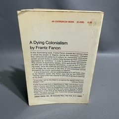Vintage A Dying Colonialism Frantz Fanon Red Trade PB 1967 Grove Press Evergreen